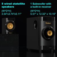 Bobtot Home Theater System Small 4" Subwoofer 200W 5.1/2.1 Channel Surround Sound System with HDMI ARC Optical Bluetooth Input - Image 5