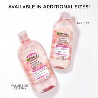 Garnier Micellar Water with Rose Water and Glycerin, Hydrating Facial Cleanser & Makeup Remover, For All Skin Types, Vegan, Cruelty Free, 13.5 Fl Oz (400mL), 1 Count - Image 9