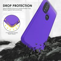 for Moto G Play 2023 | Moto G Pure | Moto G Power 2022 Case: Shockproof Silicone Protective Phone Case with Built-in Screen Protector - Slim Dual Layer Rugged Drop Proof TPU Protection Cover,Purple - Image 4
