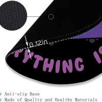 Gctriki Dumpster on Fire Mouse Pad, Cute Round Mouse Pads for Desk, Funny Purple Dumpster Mousepad for Laptop Gaming, Stitched Edge Non-Slip Rubber Base, Cute Office Desk Accessories Decor for Women - Image 5