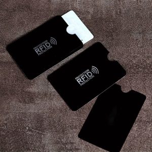 3Pcs RFID Blocking Card Credit Card Holder Contactless NFC Cards Protector Waterproof Cards Sleeves for Women Men,Black