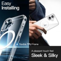 JETech Magnetic Case for iPhone 16 6.1-Inch Compatible with MagSafe, Shockproof Phone Bumper Cover, Anti-Scratch Clear Back (Clear) - Image 6