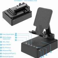 Gifts for Men Women,Cell Phone Stand with Wireless Bluetooth Speaker Anti-Slip Base HD Surround Sound Compatible with iPhone Smartphones,Cool Gadgets for Men,Birthday Gifts for Him Husband Boyfriend - Image 4