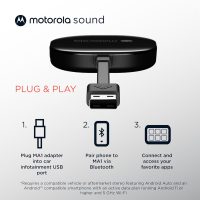 Motorola Sound MA1, The Only Google Authorized Wireless Android Auto Car Adapter, Smartphone to Screen Wireless Bridge Car Accessories, USB Type-A - Image 5