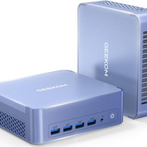 GEEKOM Mini PC AX8 Max, Dual 2.5G Lan AMD Ryzen 7 8745HS (Up to 4.9GHz, 3 Mode) Desktop Computers, Radeon 780M, 32GB DDR5 5600MHz RAM 1TB PCIe SSD, 2xUSB4/PD/WOL/8K 4 Display/Gaming/Business/Win11 Pro