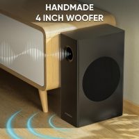 Sound Bars for Smart TV with Wired Subwoofer, 2.1 Deep Bass Small Soundbar Home Theater Surround System Speaker with 4 Inch Subwoofer, Bluetooth/Optical/AUX Connection, Compact Soundbar for TV - Image 2