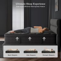 Queen Mattress,12 Inch Queen Size Hybrid Mattresses with Memory Foam and Individual Pocket Spring for Motion Isolation,Pressure Relief,CertiPUR-US. - Image 4