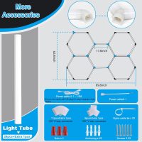 Hexagon LED Garage Light: 25 Pack Updated Bigger Size, 26400LM Super Bright Car Detailing Ceiling LED Shop Light for Warehouse Workshop Gym Basement Car Care Wash Room - Image 6