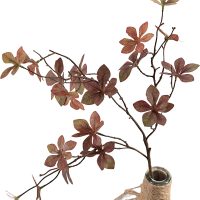 NuT's 3pcs Artificial Eucalyptus Leaves, Greenery,Home Decor Flowers, Silk Flowers, Fake Flowers for Coffee Table, Living Room,Dining Table, Autumn Spring Winter (3pcs Brown) - Image 2