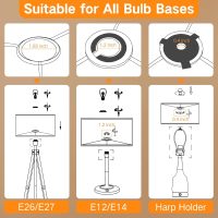 OUTON Beige Large Drum Lamp Shades for Floor Lamps, 17.5" Top x 17.5" Bottom x 9" High, Easy to Assemble, Replacement Linen Lampshades for Table Lamps & Bedside Lamps (1.65" Spider) - Image 7