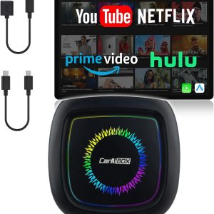 Magic Box 3.0 Pro – Qualcomm Snapdragon Multi-Core, Support Netflix/YouTube/Hulu/Prime Video/256G TF Card etc., Streaming Video Box with Wireless CarPlay & Android Auto Adapter