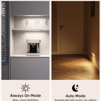 EZVALO 6-Pack Under Cabinet Lighting, Wireless Closet Lights, 50 LED Rechargeable Motion Sensor Light, Dimmable, 3 Color Temperatures, 11.8 inch Counter Lights for Kitchen, Pantry, Bedroom, Wardrobe - Image 4