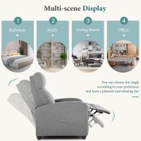 SMUG Recliner Chair for Living Room, Leather Recliners, Home Theater Seating with Lumbar Support with Adjustable Backrest and Footrest, Modern Living Room Furniture with Padded Seat, Grey Seating - Image 6