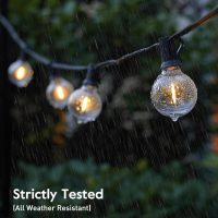 Outdoor String Lights 60 Feet G40 Globe Patio Lights with 32 Edison Shatterproof Bulbs(2 Spare), Waterproof Connectable Hanging Christmas Light for Backyard Porch Balcony Party Xmas Decor - Image 4