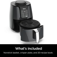 Ninja | Air Fryer | 4 QT Capacity | 4-in1 Roast, Crisp, Roast, Reheats, & Dehydrates | Dishwasher Safe Parts | Includes 20 Easy & Healthy Recipes | Compact | Grey | AF101 - Image 8