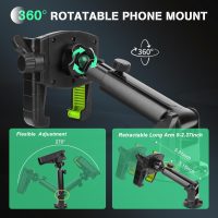 Hikeen Kayak Phone Holder, 360°Adjustable Phone Holder with Long Arm, Kayak Fishing Accessories, Kayak Phone Mount Compatible with Smartphone from 4''-7'' - Image 2