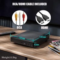 Ceihoit Mini HD DVD Player, CD Players for Home, DVD Players for TV, HDMI and RCA Cable Included, Up-Convert to HD 1080p, All Region, Breakpoint Memory, Built-in PAL/NTSC, USB 2.0 - Image 2