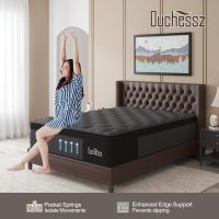 Queen Mattress, 14 Inch Hybrid Mattresses Black with Gel Memory Foam and Individually Pocket Innerspring Euro Top Medium Firm for Motion Isolation, Edge Support, 100 Night Trial - Image 4