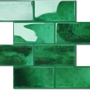 STICKGOO 10-Sheet Subway Tile Peel and Stick Backsplash, Self Adhesive Vinyl Wall Tiles, Stick on Backsplash for Kitchen and Bathroom(Thicker Design)