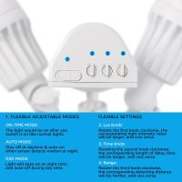 LEONLITE COB LED Security Light, Motion Sensor Flood Lights Outdoor, Aluminum, 3 Modes Motion Detector+Dusk to Dawn+Switch Control, 100-277V, Adjustable 2-Head, IP65, 5000K Daylight, ETL, White - Image 5
