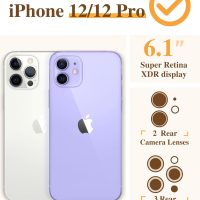 GVIEWIN for iPhone 12 Case and iPhone 12 Pro Case with Screen Protector + Camera Lens Protector, Clear Flexible TPU Shockproof Cover Women Girls Flower Pattern Phone Case 6.1 (Floratopia/Colorful) - Image 2