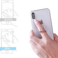 Cell Phone Ring Holder Stand Transparent Finger Grip 360 Degree Rotation Universal Smartphone Finger Ring Stand Kickstand (2 X Silver & 2 X Rose Gold) - Image 6