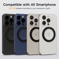 COOLQO 1Pc 360 Spin Cell Grip Ring Phone Stand [Upgrade Gear Hinge Stress Anxiety Relief] Magnetic Holders for Your car Accessories Desk Mount Compatible with iPhone All Smartphones, Black - Image 2
