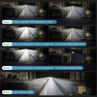Mokot Solar Lights Outdoor, 288 LED 2800LM Motion Sensor Outdoor Light with Remote Control, 4 Heads IP65 Waterproof Solar Flood Security Lights for Outside Patio Wall -2PACK - Image 2