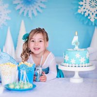 Sky Blue Frozen Themed Birthday Candles, Snowflake Number Candles for Kids Adults Birthday Party Supplies, 2.76 inch Number 4 Candle Cake Topper Decorations (Number 4) - Image 6
