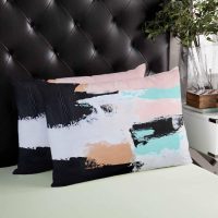 Abstract Smear Art Pillowcases King Size, Abstract Contemporary Graffiti Soft Bed Throw Pillow Covers Case, Decorative Pillow Sham Cushion Cover with Hidden Zipper for Bed Sofa Couch, 20"x26" - Image 4