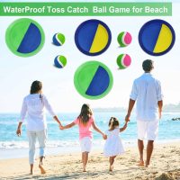 Jalunth Ball Catch Set Games Toss Paddle - Pool Beach Toys Back Yard Outdoor Games Backyard Throw Sticky Set Age 3 4 5 6 7 8 9 10 11 12 Years Old Boys Girls Kids Adults Family Easter Gifts Azure - Image 6