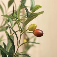 Kazeila Artificial Olive Tree 6FT Tall Faux Silk Plant for Home Office Decor Indoor Fake Potted Tree with Wood Branches and Fruits - Image 5