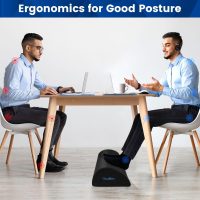 Foot Rest for Under Desk at Work,Office Desk Accessories with Soft Foam and Washable Removable Cover, Foot Stool for Office, Car, Home to Foot Support and Relax Ankles, Black - Image 5