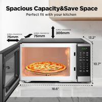 BLACK+DECKER Countertop Microwave Oven 0.9 Cu Ft, 6 Auto Menus, Child Lock, Memory Function, 10 Power Levels, Easy One-Touch Start, Digital Panel, 900W - Image 5