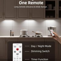 EZVALO 5 Pack Under Cabinet Lighting, Rechargeable Motion Sensor Light, LED Closet Lights Wireless, 5700K Dimmable, Timer, Magnetic, with Remote Control for Kitchen, Closet, Stair - Image 3