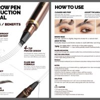 2 Pack Eyebrow Pen, Waterproof Microblading Eyebrow Pencil, 4 Tip Precise Eye Brow Makeup Pen for Women to Effortlessly Create Hair Like Natural Brows, Non Dry Out and Last All Day (Dark Brown) - Image 5