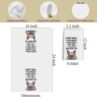 Funny French Bulldog Kitchen Towels, Absorbent Microfiber Decorative Dish Cloth Tea Towel, Waffle Soft Hand Towels for Kitchen Home Bathroom, Dog Lover Gifts 4 - Image 2