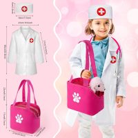 Doctor Kit for Kids Girls, 36 Pcs Veterinarian Playset for Kids, Doctor Kit for Toddlers 3-5 with Dog Toy & Real Stethoscope, Kids Vet Kit Pretend Play Doctor Toys, Doctor Play for Kids - Image 6