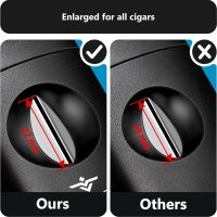 roygra V Cut Cigar Cutter Set (4 Pack), Enlarged V-Cut Fit All Cigars, Cigar Accessories for Men, Plastic Smoking Accessories Tool, Portable Sharp Clean Cut - Black - Image 4