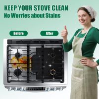 2Pcs Stove Guard for Gas Stoves, Stove Top Covers for Gas Burners - 5 Burner Reusable Gas Stove Protectors for Samsung Gas Range, Non-Stick & Washable - Image 4
