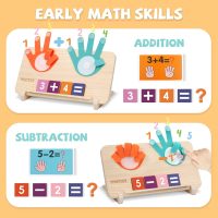 Montessori Toys for 3 4 5 Year Old, Educational Math Manipulatives Learning Toys for Toddlers 3-5, Preschool Finger Counting Number Blocks Math Games for Kids 5-7, 4 5 6 Year Old Girl Boy Gift - Image 3