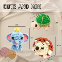 Amigurumi Crocheting Animals Kits, Crochet Kit for Beginners with Step-by-Step Video Tutorials-Hedgehog,Elephant, Turtle, Knitting Starter Pack for All Ages Birthday Gift Idea - Image 4