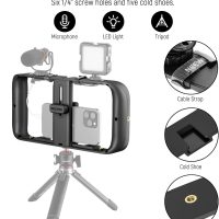 NEEWER Mobile Phone Video Rig, Mobile Phone Grip Stabiliser Cage with Cold Shoe and 1/4 Inch Thread, Video Recording Film Rig, Compatible with iPhone 16 15 Pro Max Plus 14 13 Mini X XS Max XR - Image 4