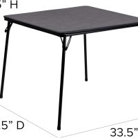 Flash Furniture Madison 5-Piece Folding Card Table and Chairs Set, Portable Event Table and Chairs Set, Black - Image 4