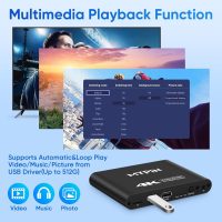 4K@30 Media Player with 2 in 1 Out HDMI Switch Function, 2 Port HDMI Switcher Splitter, Automatic Switch with Remote, Medie Player Supports Image, Music, Video Playback - Image 4
