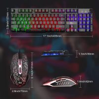 Rii Keyboard and Mouse Set, Rainbow LED Backlit Multimedia PC Keyboard, Colorful Breathing Backlit Gaming Mouse for Work or Play - Image 2