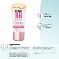 Maybelline Dream Fresh Skin Hydrating BB cream, 8-in-1 Skin Perfecting Beauty Balm with Broad Spectrum SPF 30, Sheer Tint Coverage, Oil-Free, Light/Medium, 1 Fl Oz - Image 9