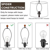Beige Square Cut Corner Bell Lamp Shade Medium Lampshade 6.5``Top×13``Bottom×10.6``Hight(Spider) Rustic Lamp Shade for Table & Floor Lamp - Lampshade Replacement - Image 3