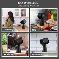 Airthereal Rechargeable Portable Range Hood, Desktop Range Hood with Battery Powered, 3-Fan Speeds and Large Oil Collection Cup, Upgraded Portable Kitchen Exhaust Fan for RV Cooking, RH180B Black - Image 8