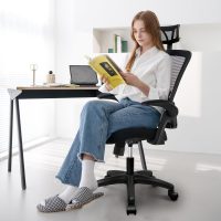 NEO CHAIR Ergonomic Office Desk Chair High Back Computer Gaming Mesh Chair with Comfy Task Adjustable Arms Lumbar Support Headrest Swivel for Home Office (Black) - Image 7